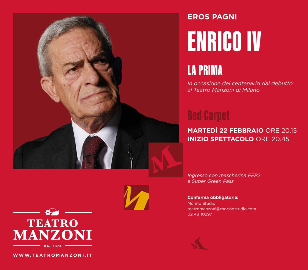 Morino Studio - Teatro Manzoni - Enrico IV - Invito