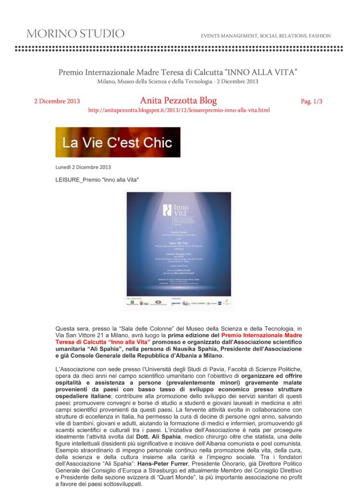 Anita Pezzotta Blog 02 -12-2013