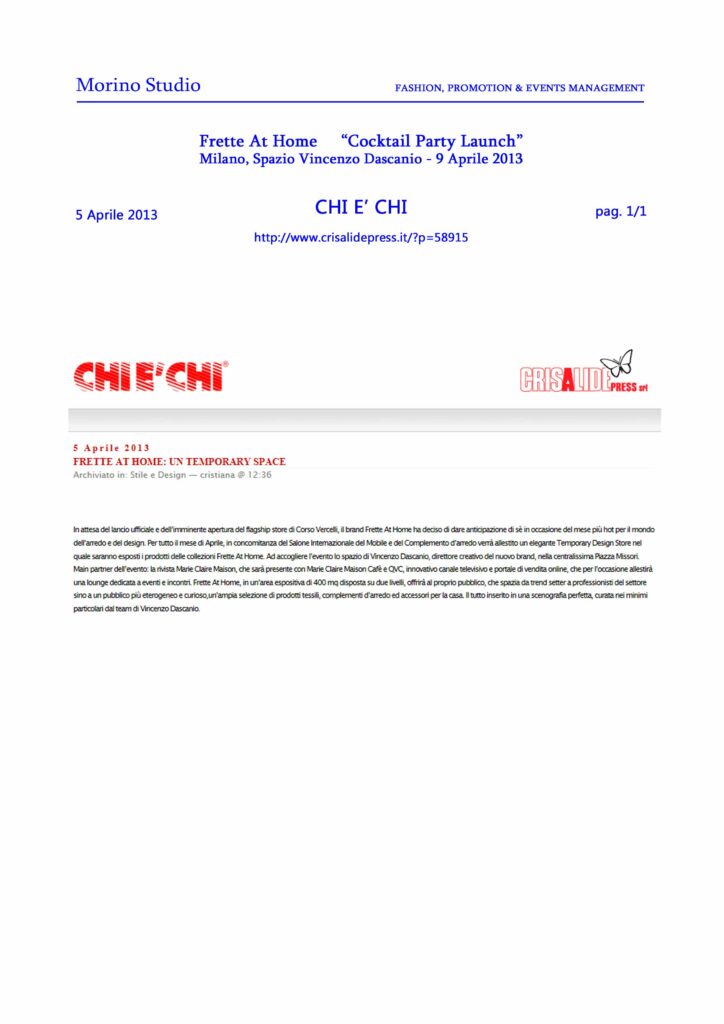 CHI E' CHI 05-04-2013