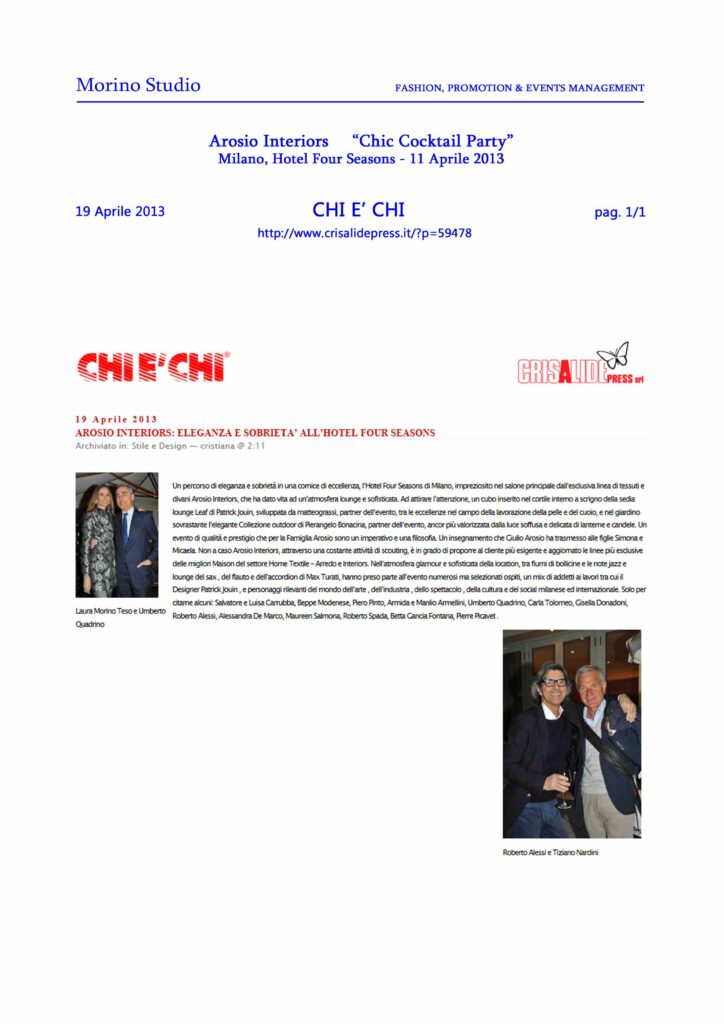 CHI E' CHI 19-04-2013