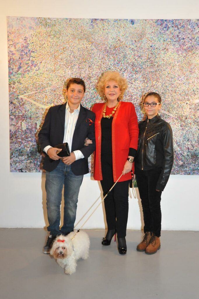 Marinella Di Capua con Tiffany ed i nipoti Mattia ed Alessia