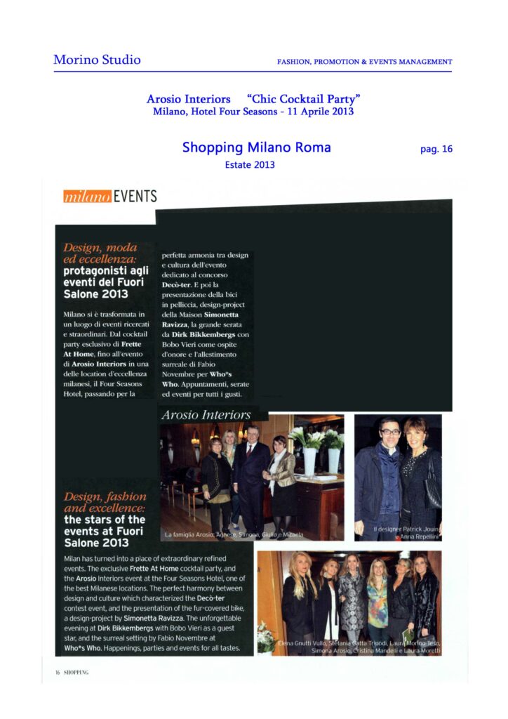 Shopping Milano Roma Estate 2013