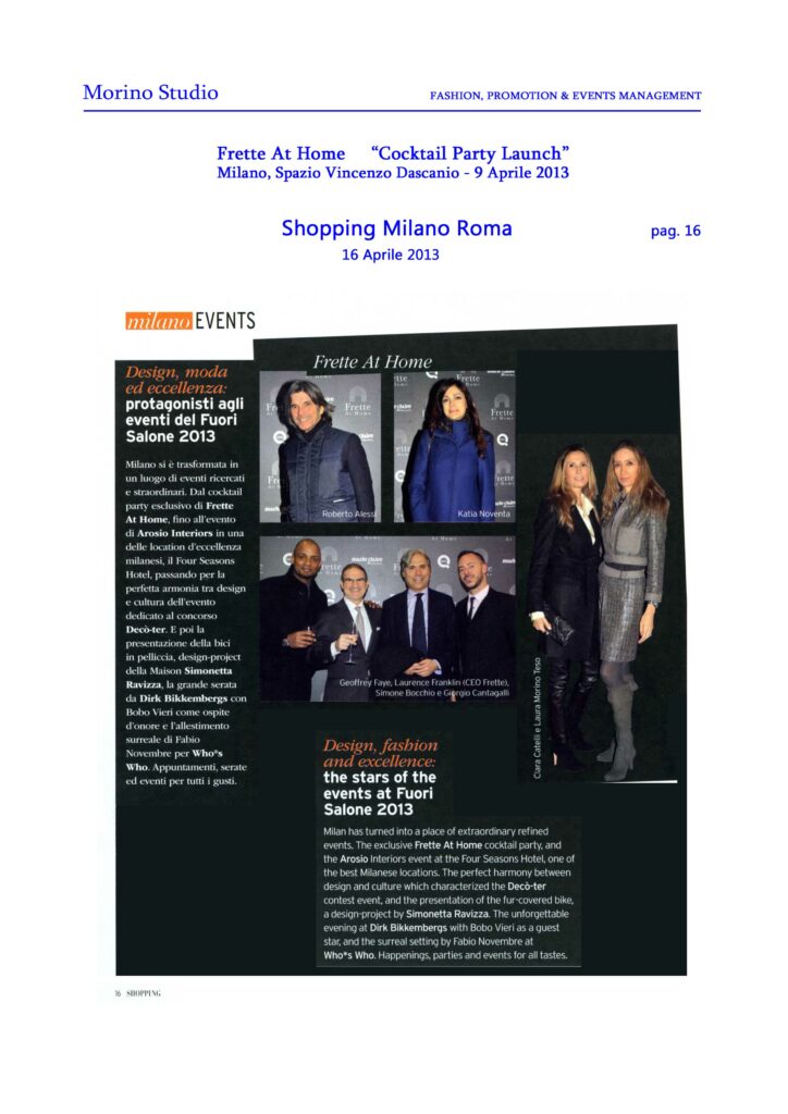 Shopping Milano Roma Estate 2013