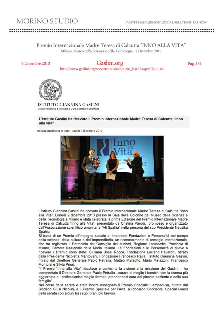 gaslini.org 09 -12-2013