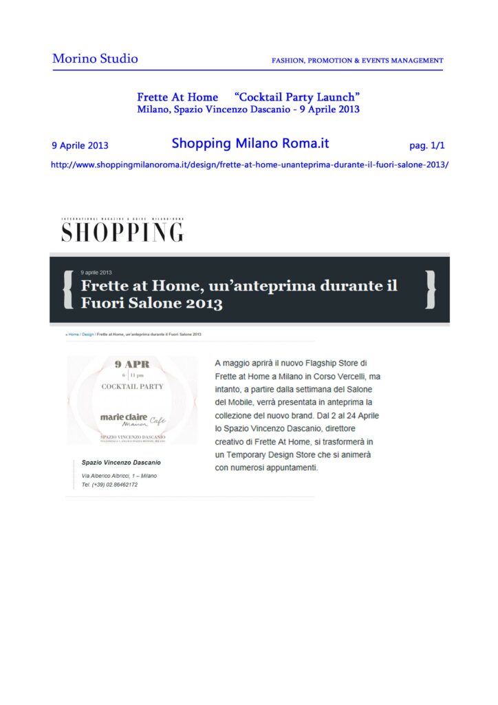 shoppingmilanoroma.it 09-04-2013