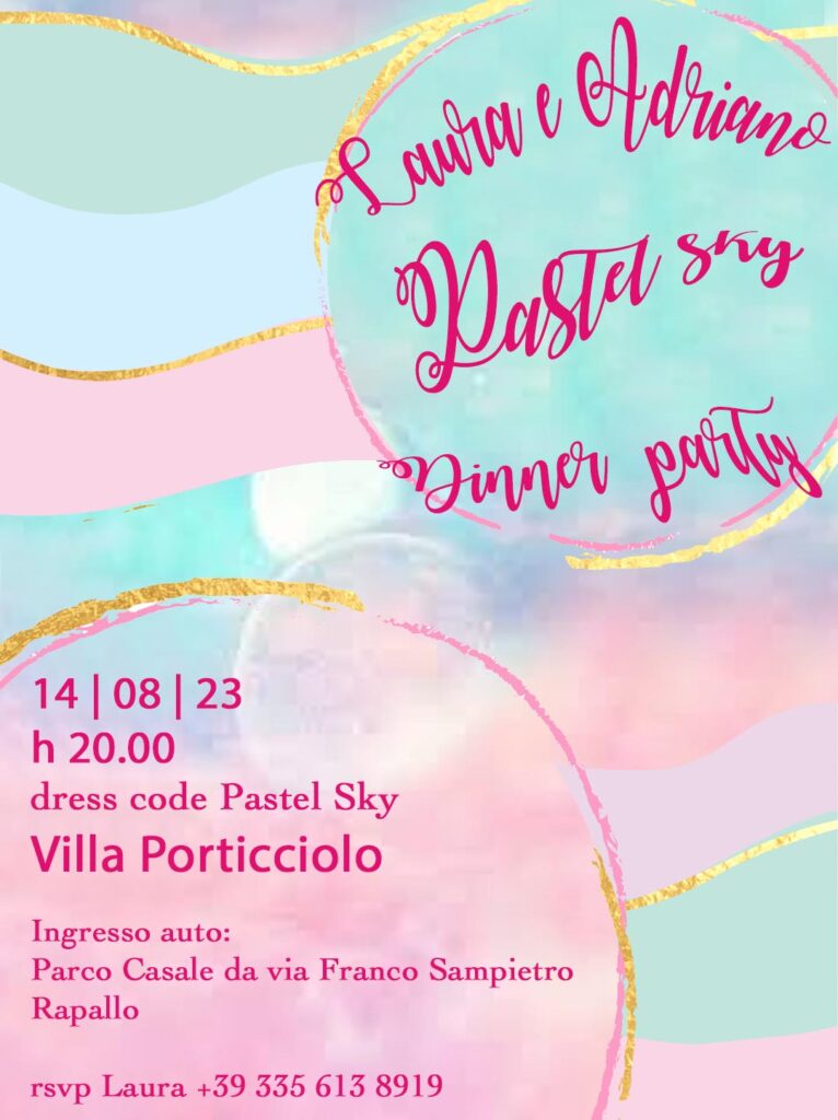 Invito - Pastel Sky Dinner Party