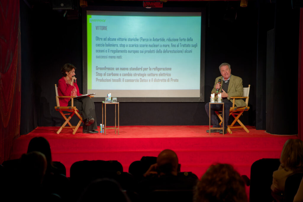 Luisiana Gaita e Giuseppe Onufrio, Direttore Esecutivo Greenpeace Italia