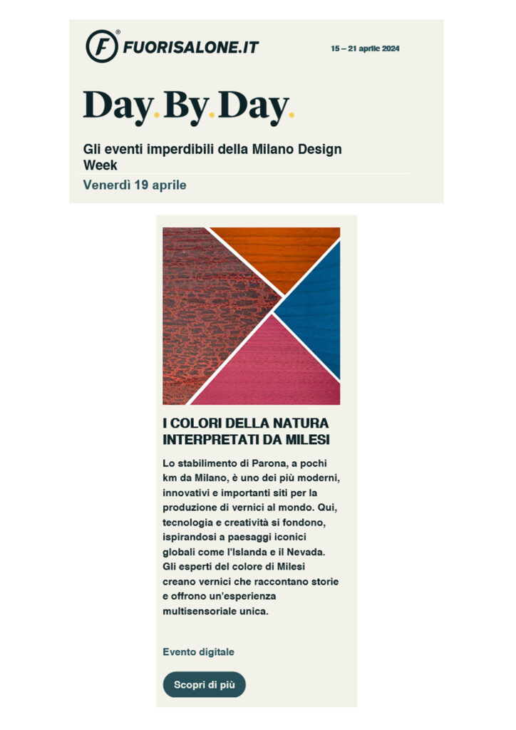 Fuorisalone - Day by Day Newsletter