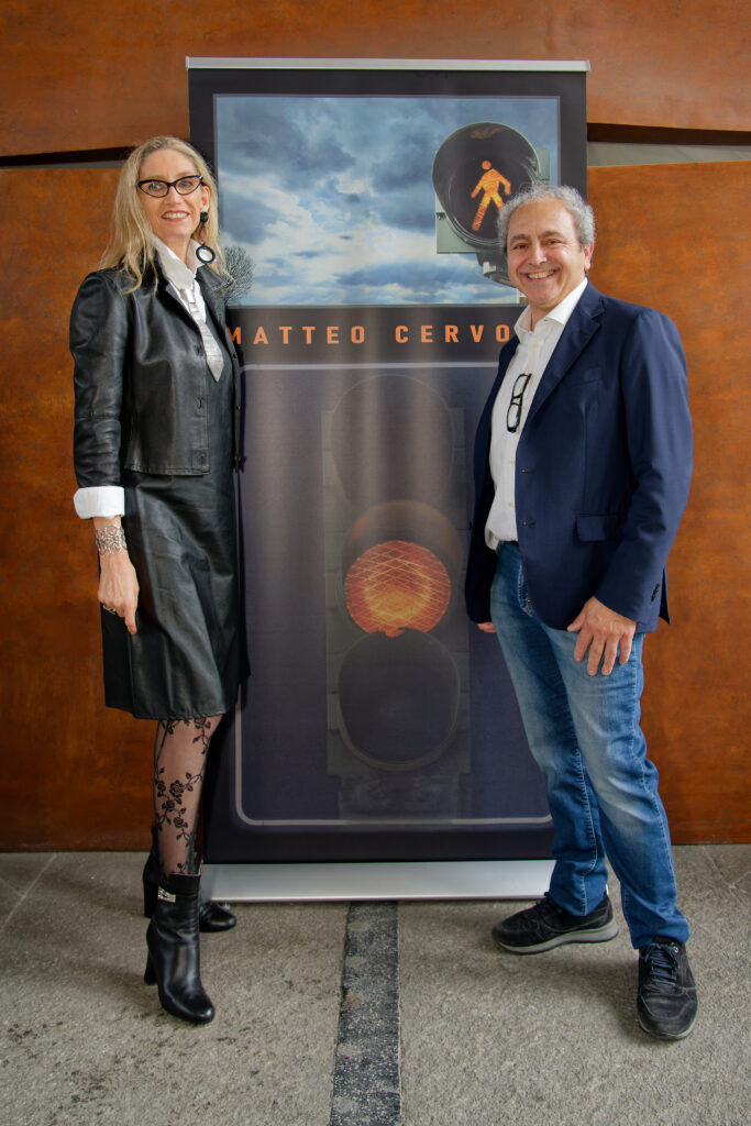 Laura Morino e l'artista Matteo Cervone (1)