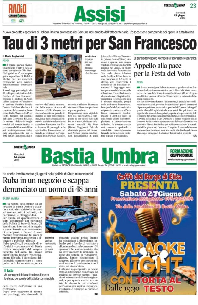 La Nazione ed. Umbria -Terni 24-06-2026